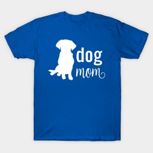 Dog Mom Silhouette White T-Shirt